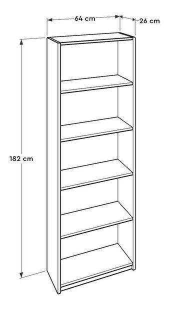 Regál Kaida 4 (bílá)
