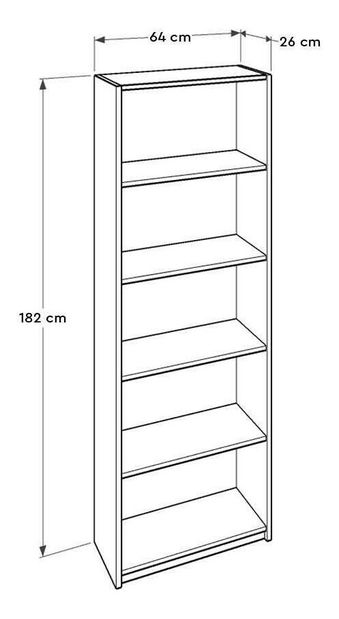 Regál Kaida 4 (bílá)