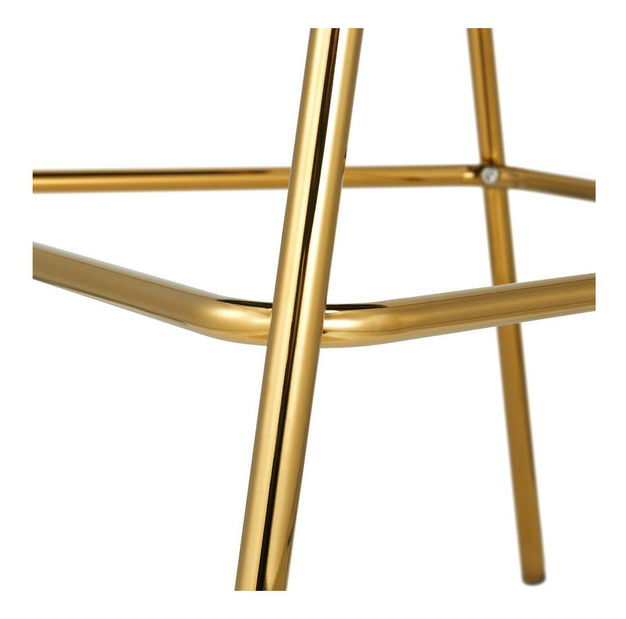 Barová židle Dasmona 2 (šedohnědá + gold chrom zlatý)