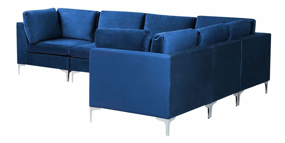 Rohová sedací souprava Eldridge (modrá) (L)