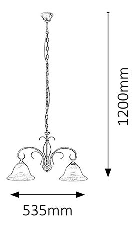 Závěsné svítidlo Katherine 7189 (antická bílá + rýžové kamenné sklo)