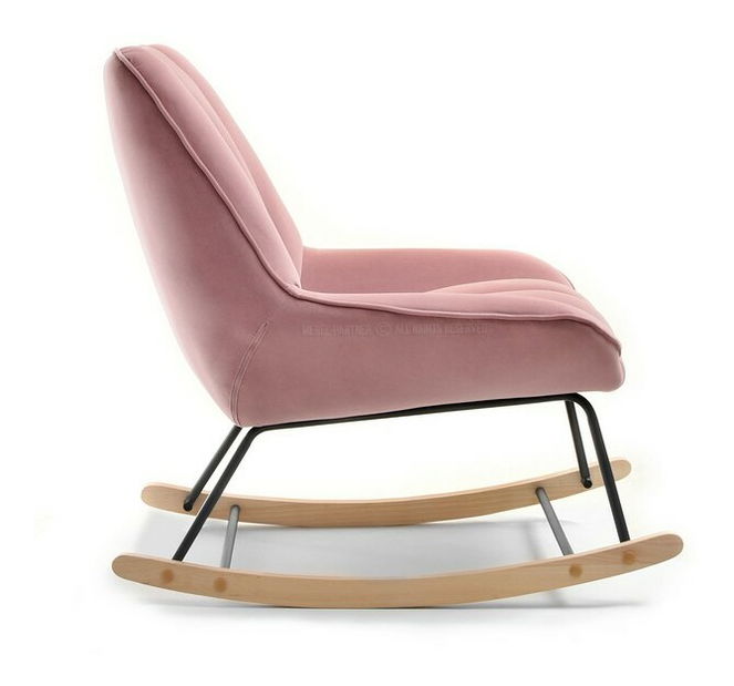 Křeslo Bertie (růžová + buk černý)