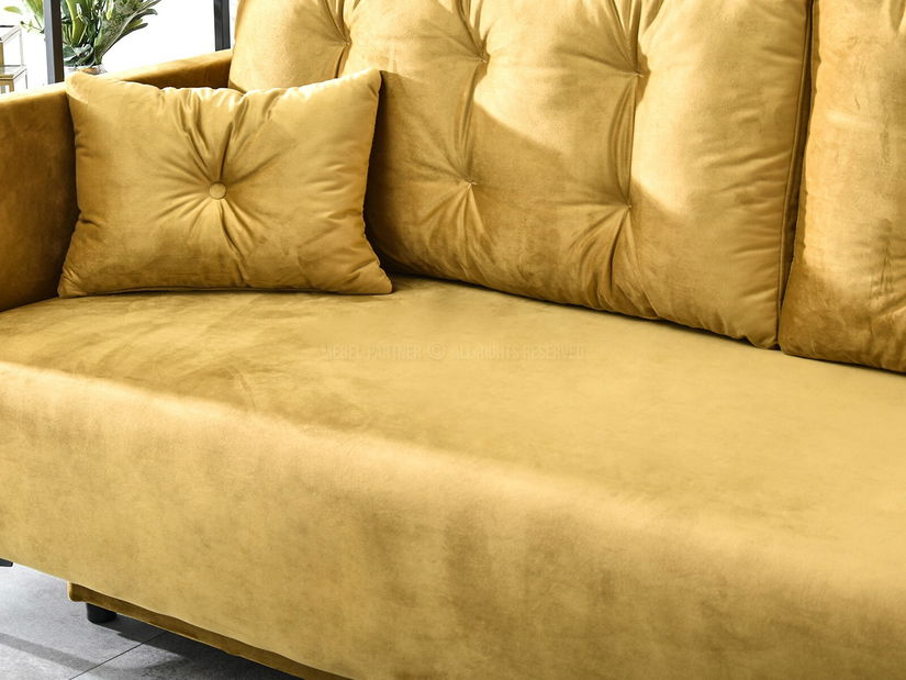 Pohovka dvousedačka Mastil (zlatá + černá)