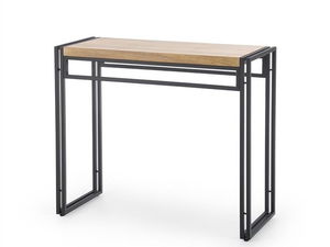 Psací stolek Booker (přirodně dřevo + černá)