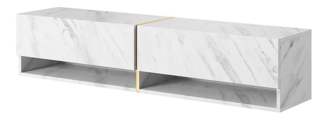 TV skříňka/stolek Myrtha 140 (bílý mramor)