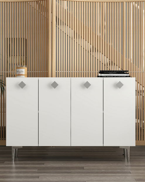 Skříňka Morana (antracit + stříbrná)