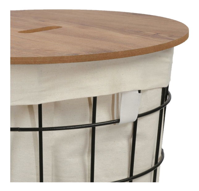 Prádelní koš Sidebe (dub + černá)