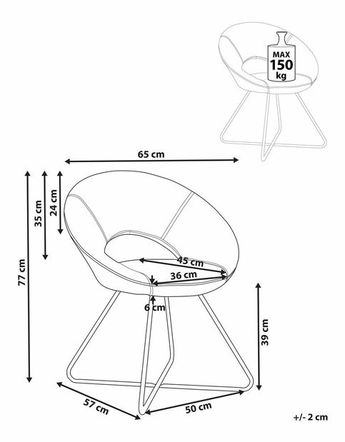 Křeslo Racel (bílá)