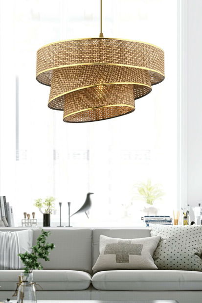 Stropní svítidlo Luxedanto 3 (béžová + zlatá)