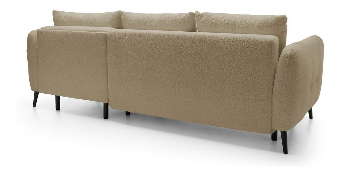 Rohová sedací souprava Odysea (P) (světlobéžová + černá)