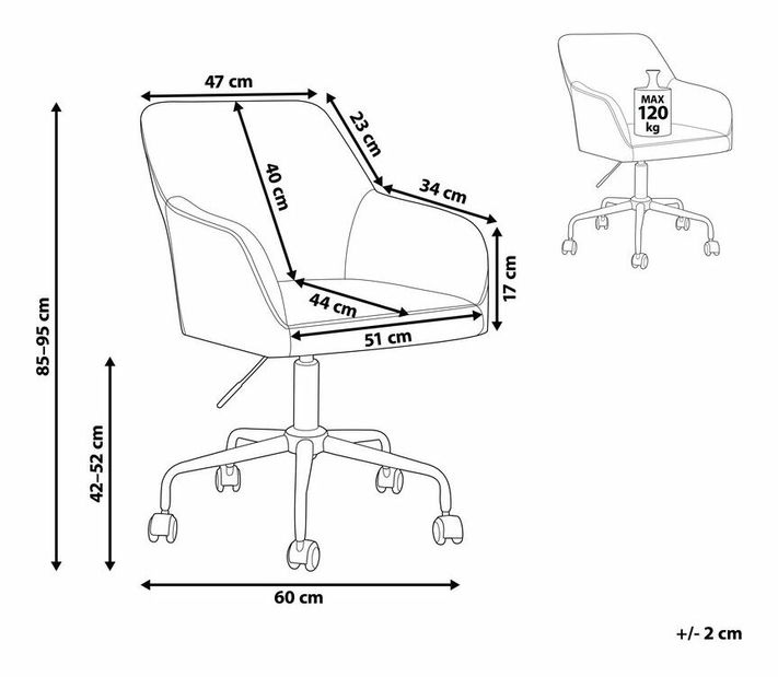Kancelářská židle Akintunde (žlutá)