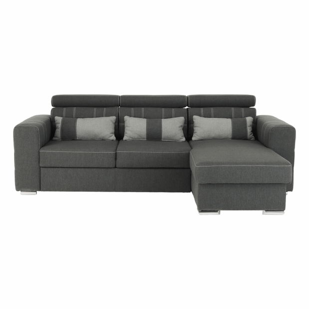 Rohová sedací souprava Charrel (tmavě šedá + světle šedá) (P)