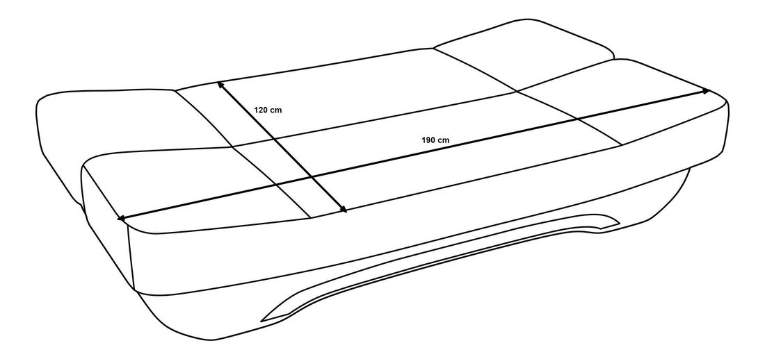 Pohovka Boalla (černá + modrá)