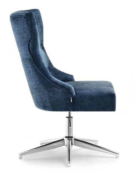 Křeslo Elza (modrá + chromová)