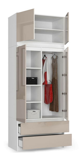 Nástavba na skříň Sashka (cappuccino lesk)