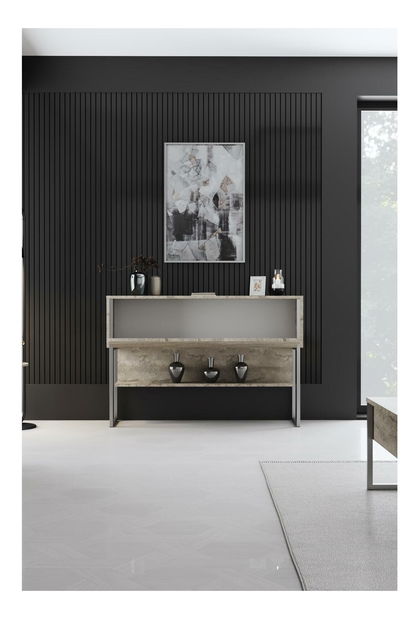 Sestava nábytku do obývacího pokoje Luna 1 (travertin + stříbrná) *výprodej