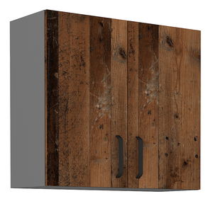 Horní kuchyňská skříňka Oldie 80 G-72 2F (Antracit + Old style)