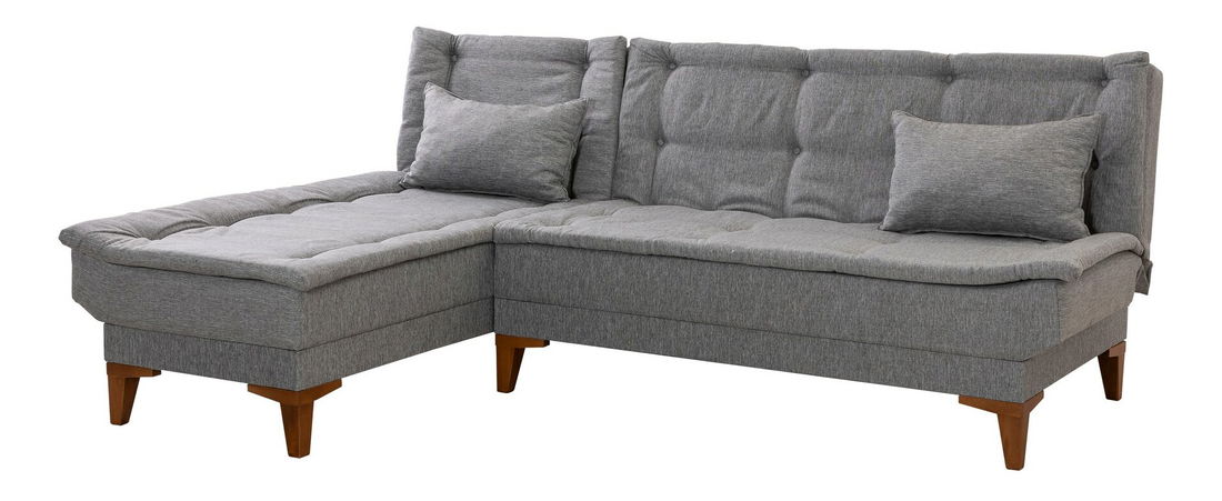 Rohová sedací souprava Santic (šedá)