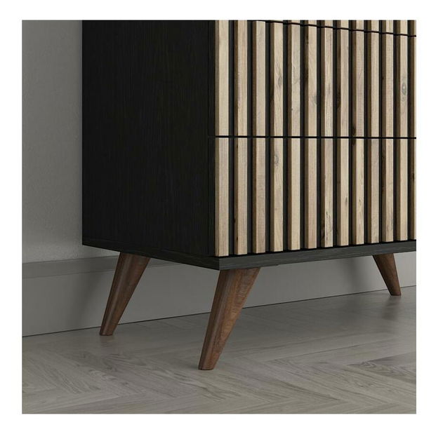 Komoda Franc 62 (černé dřevo + borovice atlantická)