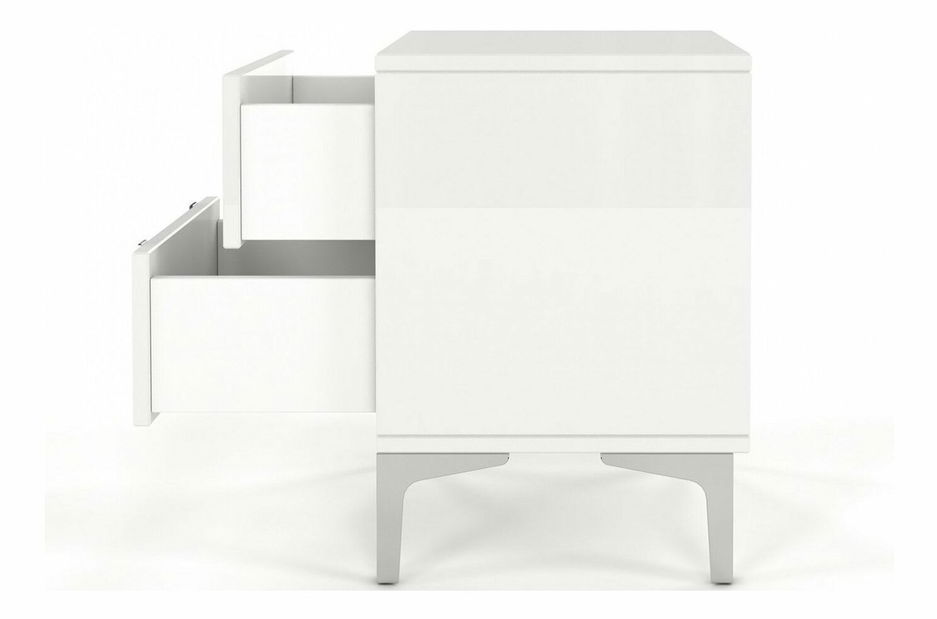 Noční stolek Naturlig Evenna (vysoký lesk bílý)