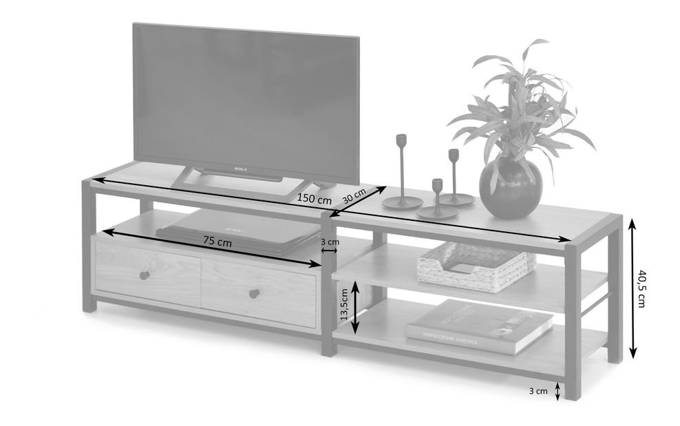 TV stolek/skříňka Empantana (černá)