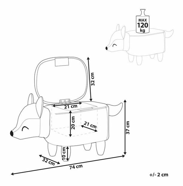 Dětská židle Fleur (oranžová)