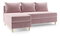 Rohová sedací souprava Vlada (L) (růžová)