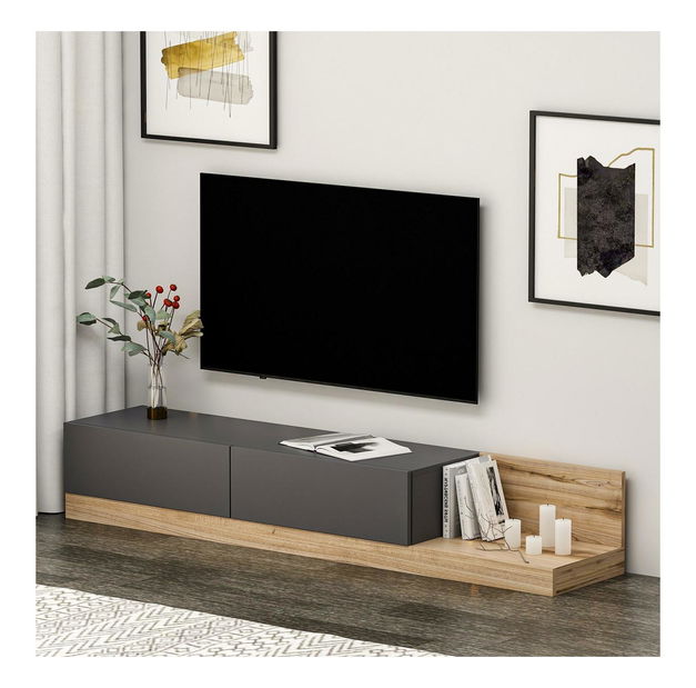 TV stolek/skříňka Kinani (antracit + ořech)