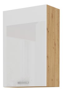 Horní kuchyňská skříňka Arryn 60 G-90 1F (dub artisan + lesk bílý)