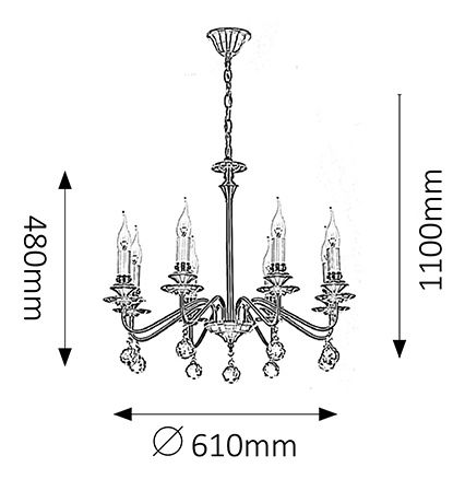 Závěsné svítidlo Beatrice 7059 (antická bronzová)