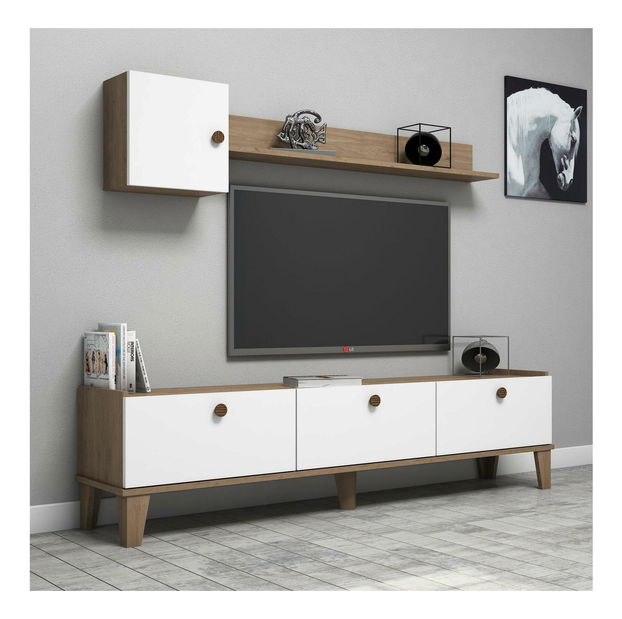 Obývací stěna Summer (dub + bílá)