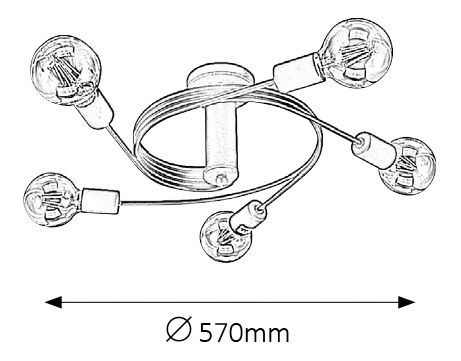 Stropní svítidlo Carly 2096 (matná černá)