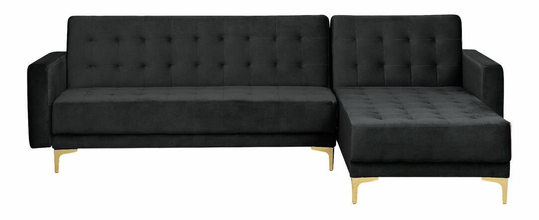 Rohová sedací souprava Aberde (černá) (L)