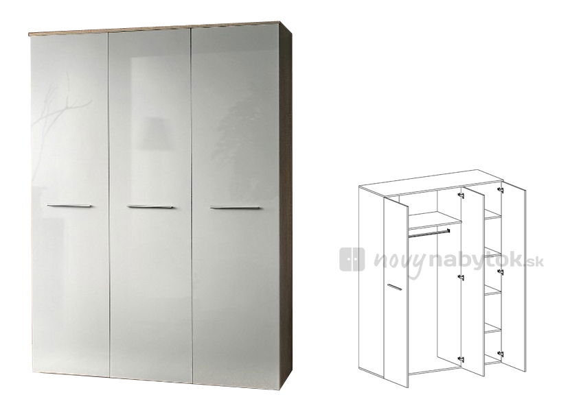 Šatní skříň Shelby 23 DSWWW BG