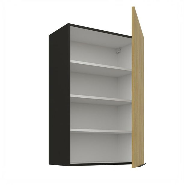 Horní kuchyňská skříňka Carminia 60 G-90 1F (dub cremona + černá)