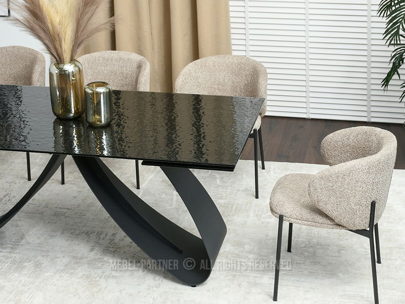 Jídelní stůl Prego (antracitová + černá)