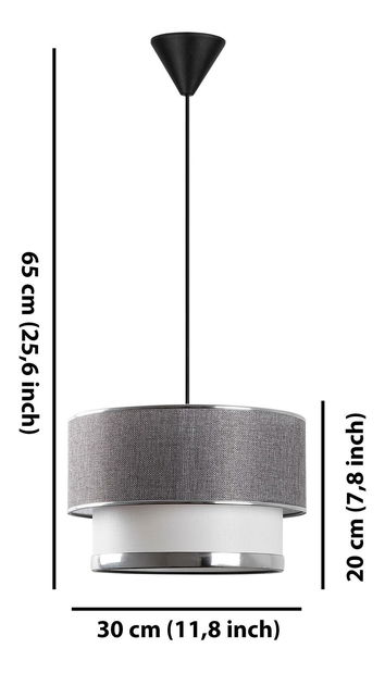 Stropní svítidlo Mesagrande 2 (šedá + stříbrná)