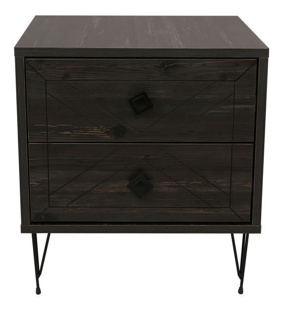 Noční stolek Luna (Tmavá hnědá)