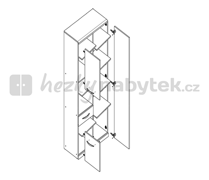 Policová skříň BRW INDI