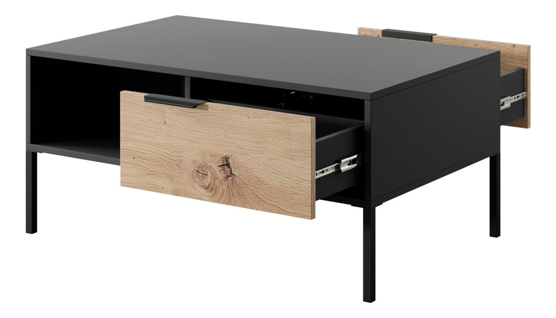 Konferenční stolek Rastafa 2S (dub artisan + černá)
