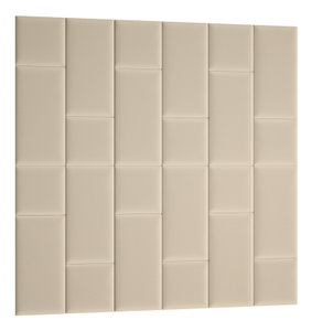 Set 24 čalouněných panelů Quadra 180x180 cm (béžová)