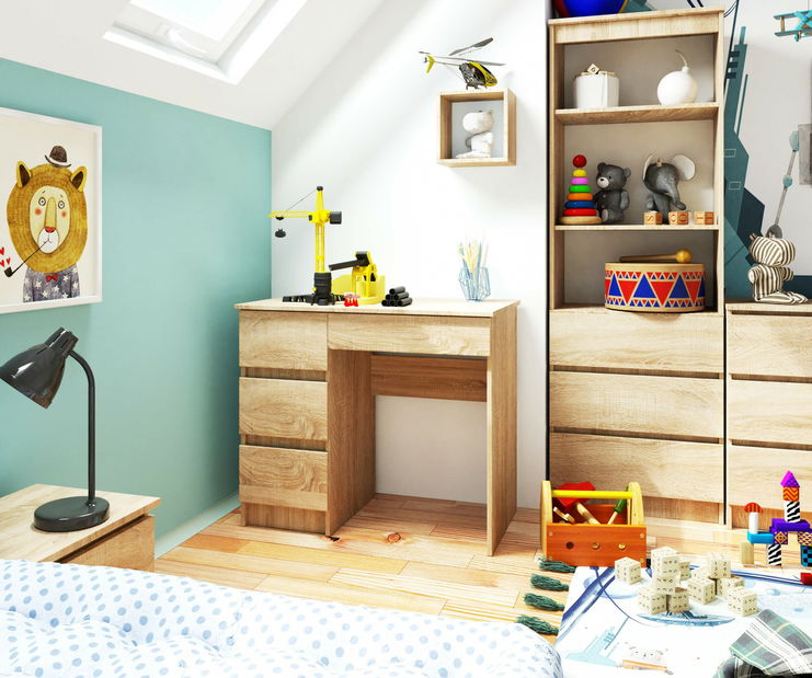 PC stolek Benicio II (dub sonoma) (L)