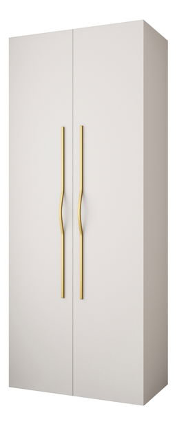 Šatní skříň 100 cm Carmela 40-2 (bílá + zlatá)