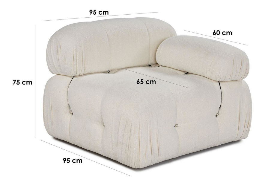 Křeslo Bubel (bílá) (P)