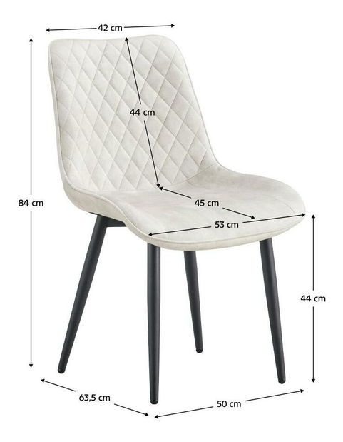 Jídelní židle Zainos 1 (krémová + černá)