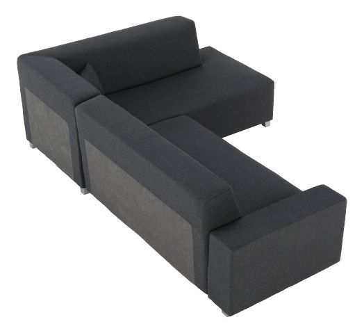 Rohová sedací souprava Colli šedočerná (P)