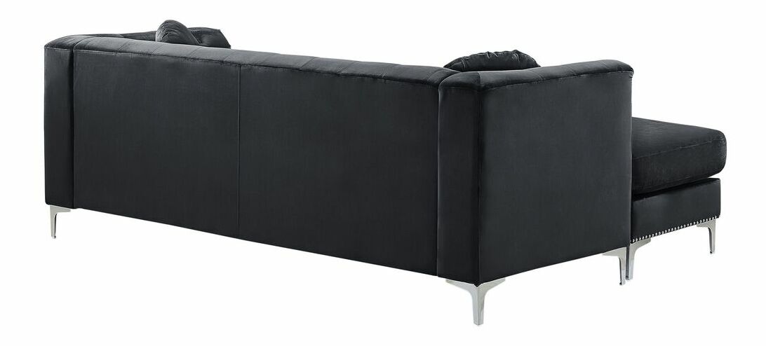 Rohová sedací souprava Faustino (černá) (P)