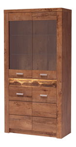 Vitrína Indie 03 (s LED osvětlením) (jasan světlý)