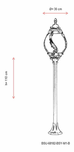 Venkovní podlahové svítidlo Imani (černá + bílá)