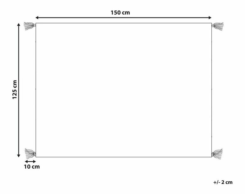 Deka 125 x 150 cm Namza (bílá)